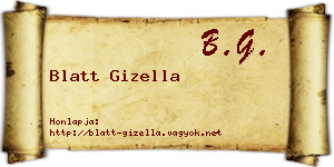 Blatt Gizella névjegykártya