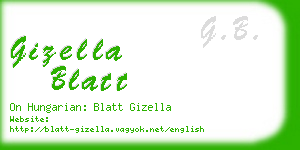 gizella blatt business card